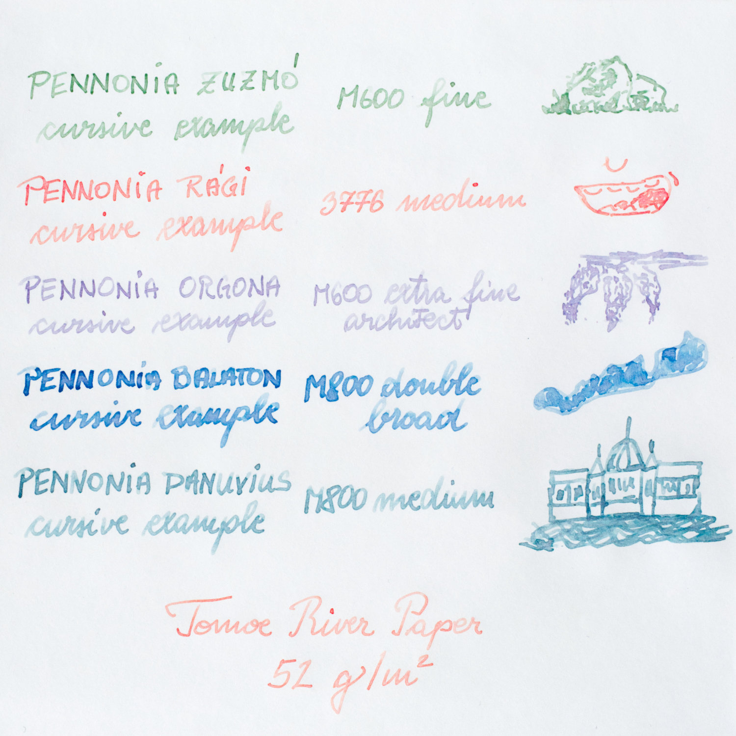 Pennonia Balaton-kék (60 ml bottled ink, purple) - Image 4